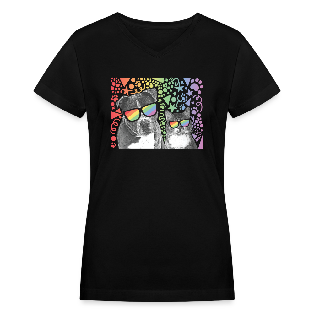 
                  
                    Pride Party Contoured V-Neck T-Shirt - black
                  
                