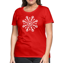 Load image into Gallery viewer, Paw Snowflake Premium T-Shirt - red