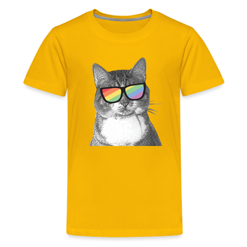 Pride Cat Kids' Premium T-Shirt - sun yellow