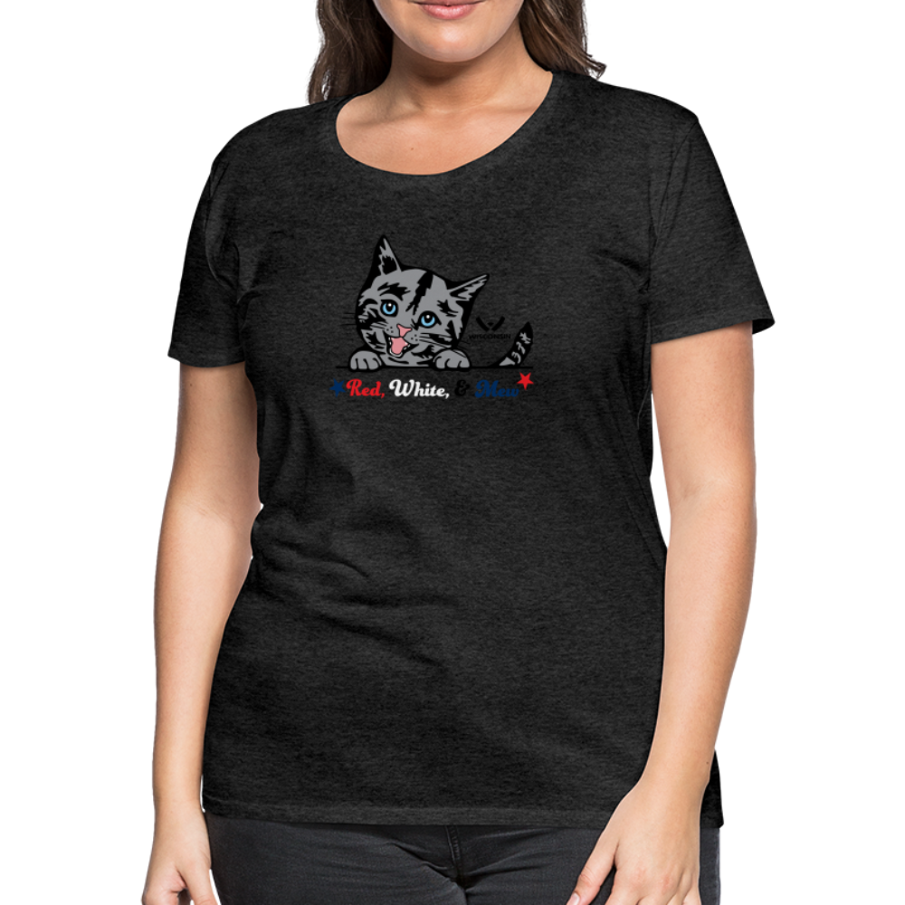 
                  
                    Red White & Mew Contoured Premium T-Shirt - charcoal grey
                  
                