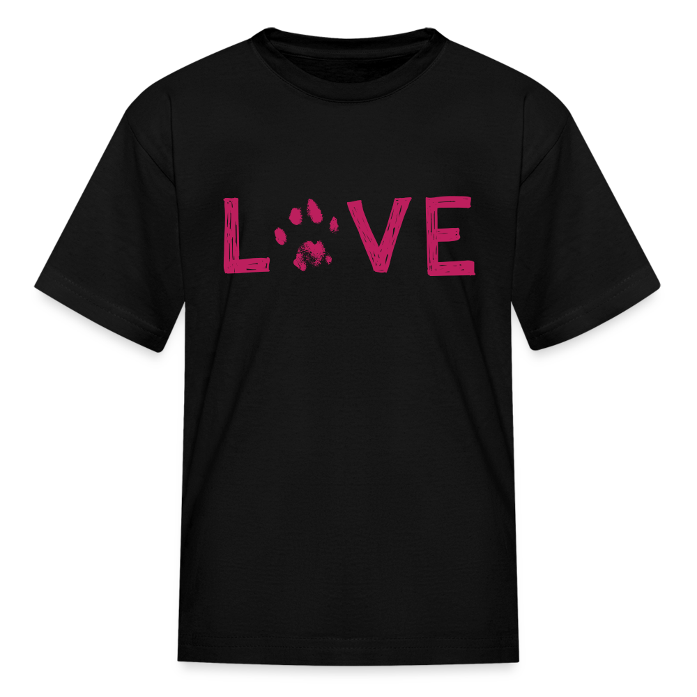 
                  
                    Love Pawprint Kids' T-Shirt - black
                  
                