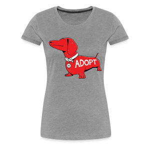 "Big Red Dog" Contoured Premium T-Shirt - heather gray