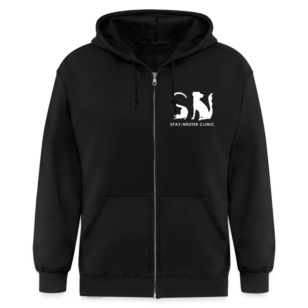 Spay/Neuter Clinic Zip Hoodie - black