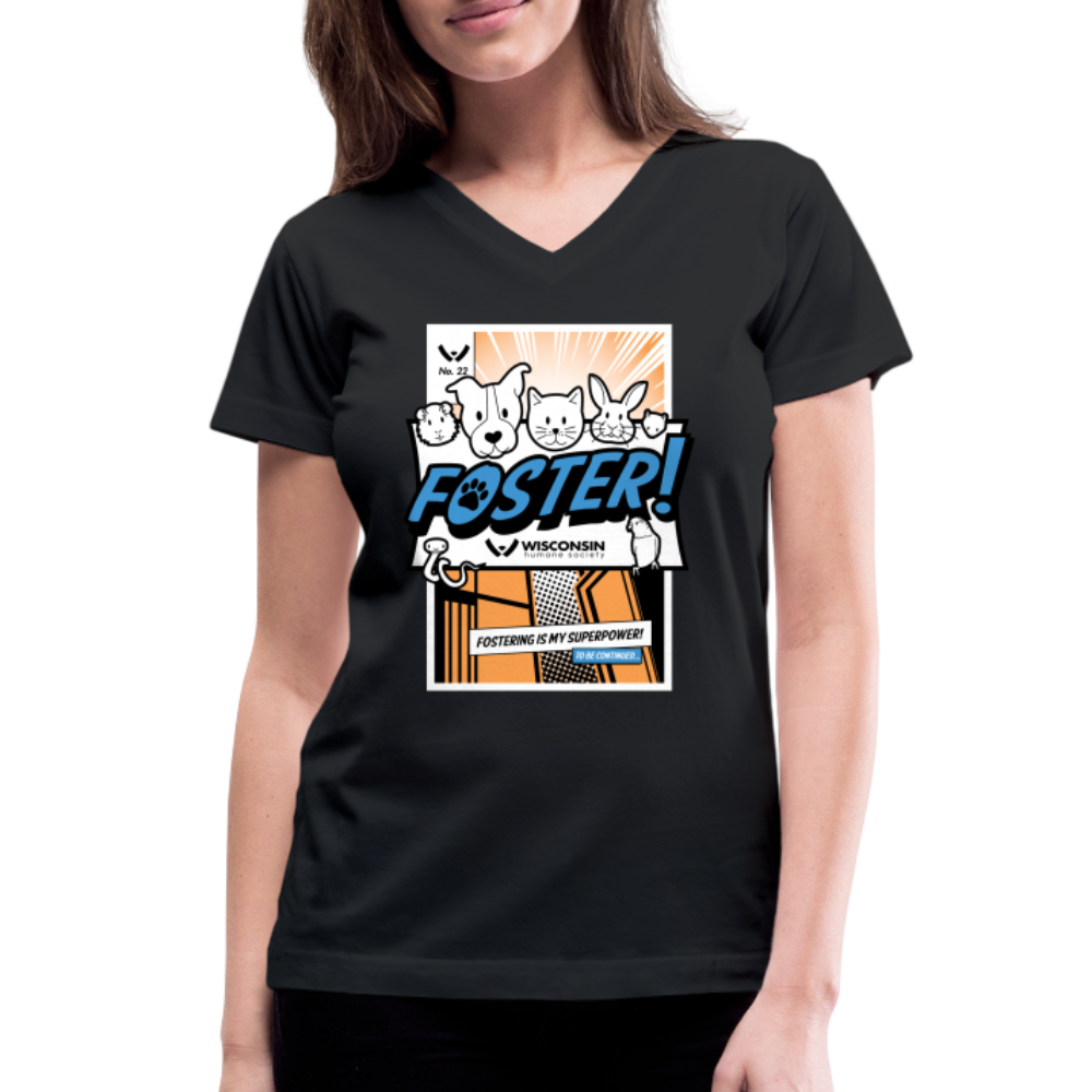 
                  
                    Foster Comic Contoured V-Neck T-Shirt - black
                  
                