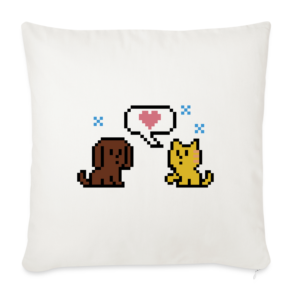
                  
                    8-Bit Dog & Cat Throw Pillow Cover 18” x 18” - natural white
                  
                