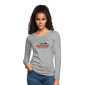 WHS License Plate Contoured Long Sleeve T-Shirt - heather gray