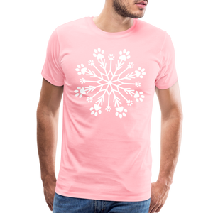 Paw Snowflake Premium T-Shirt - pink