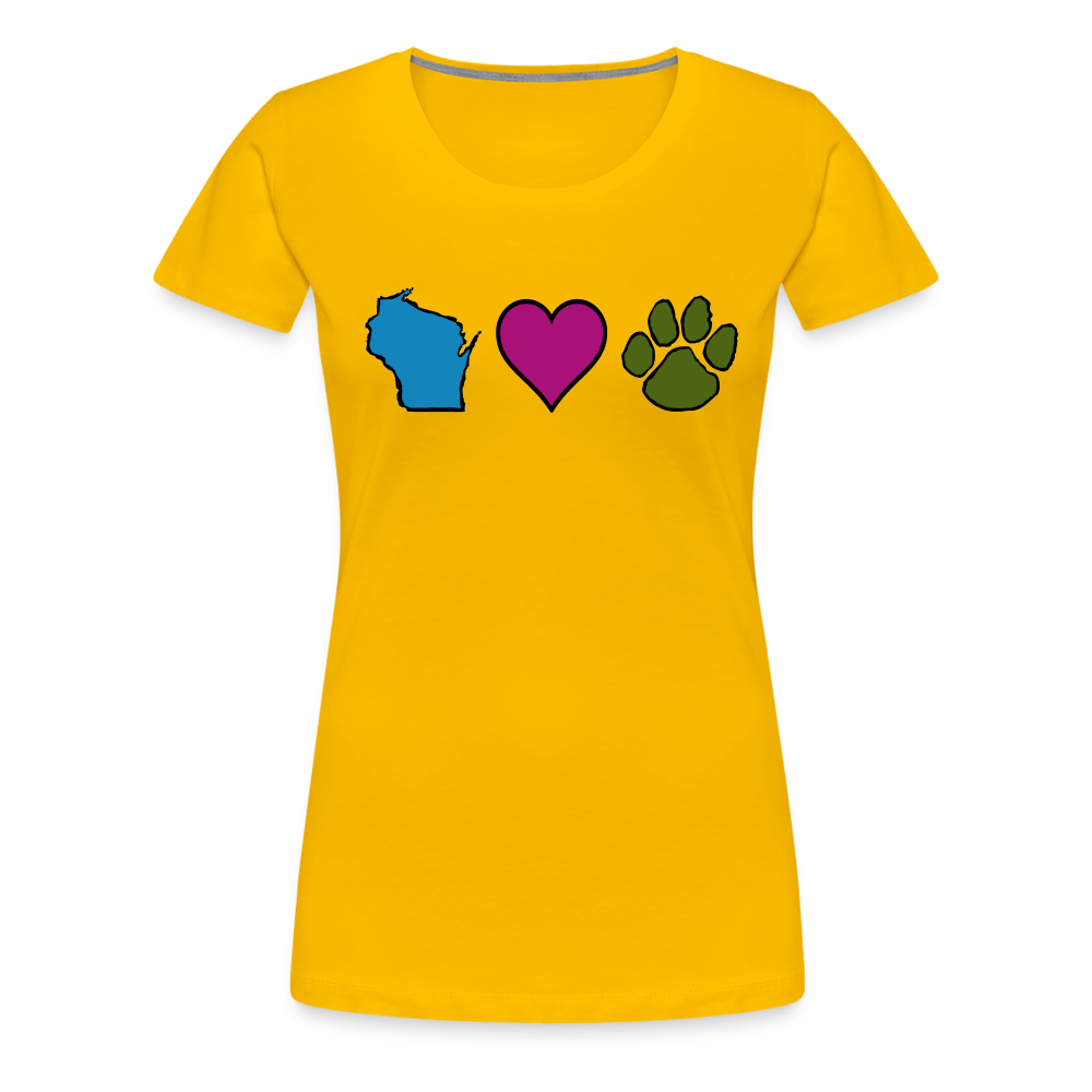 
                  
                    WI Loves Pets Contoured Premium T-Shirt - sun yellow
                  
                