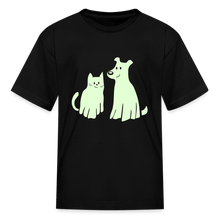 Load image into Gallery viewer, Halloween Costume Glow-in-the-Dark Kids&#39; T-Shirt - black