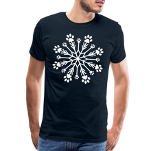 Load image into Gallery viewer, Paw Snowflake Premium T-Shirt - deep navy