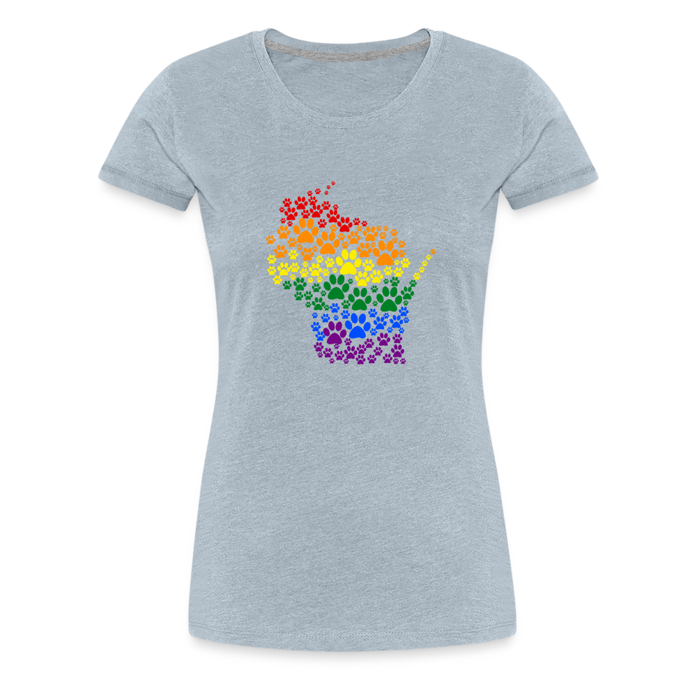 
                  
                    Pride Paws Contoured Premium T-Shirt - heather ice blue
                  
                