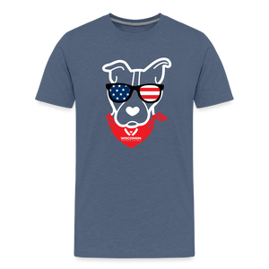 USA Dog Kids' Premium T-Shirt - heather blue