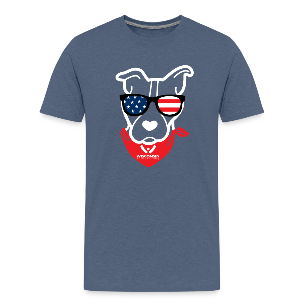 USA Dog Kids' Premium T-Shirt - heather blue