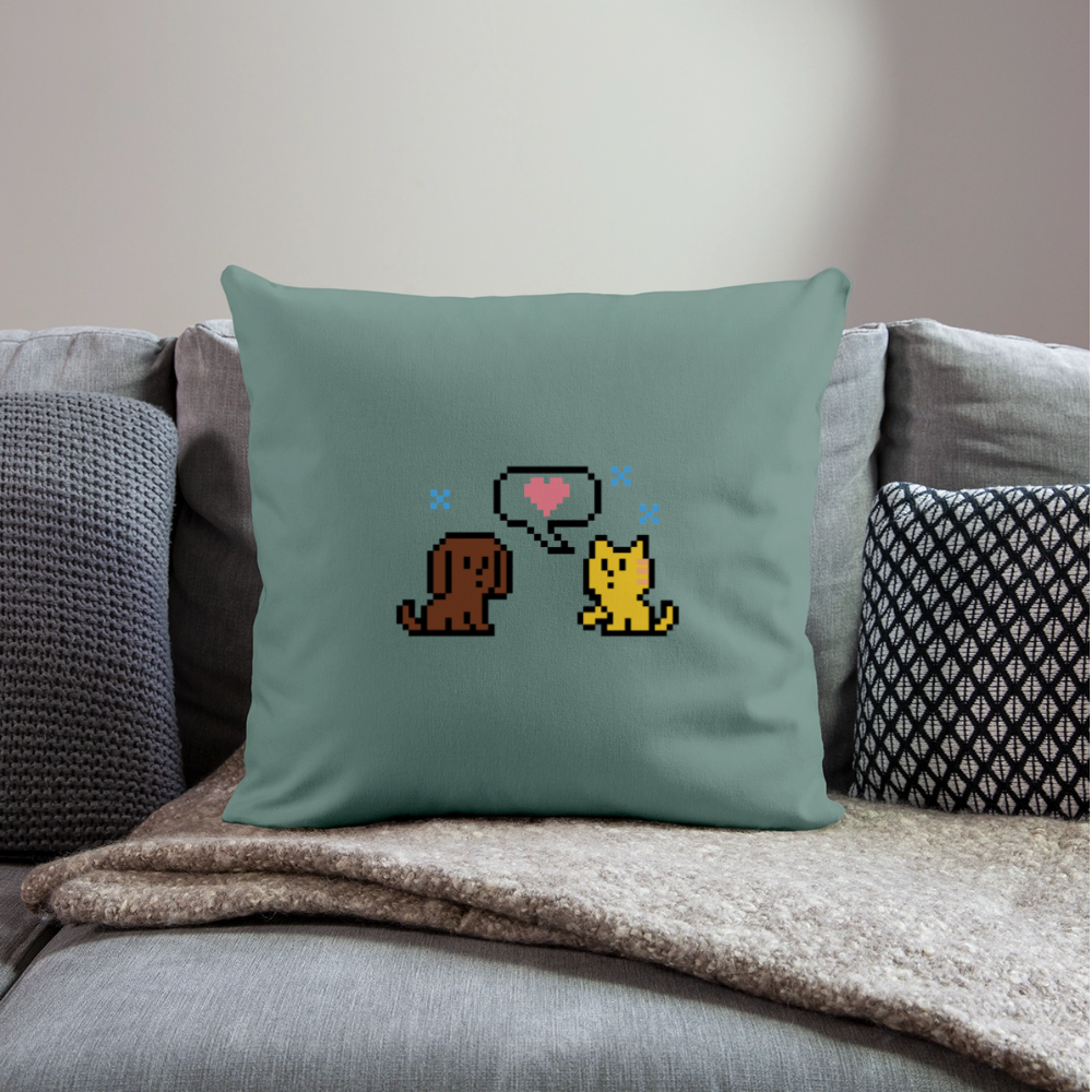 
                  
                    8-Bit Dog & Cat Throw Pillow Cover 18” x 18” - cypress green
                  
                