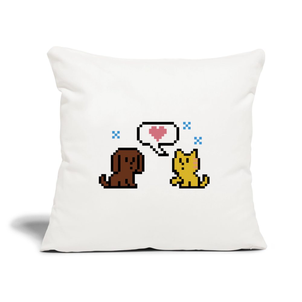 
                  
                    8-Bit Dog & Cat Throw Pillow Cover 18” x 18” - natural white
                  
                