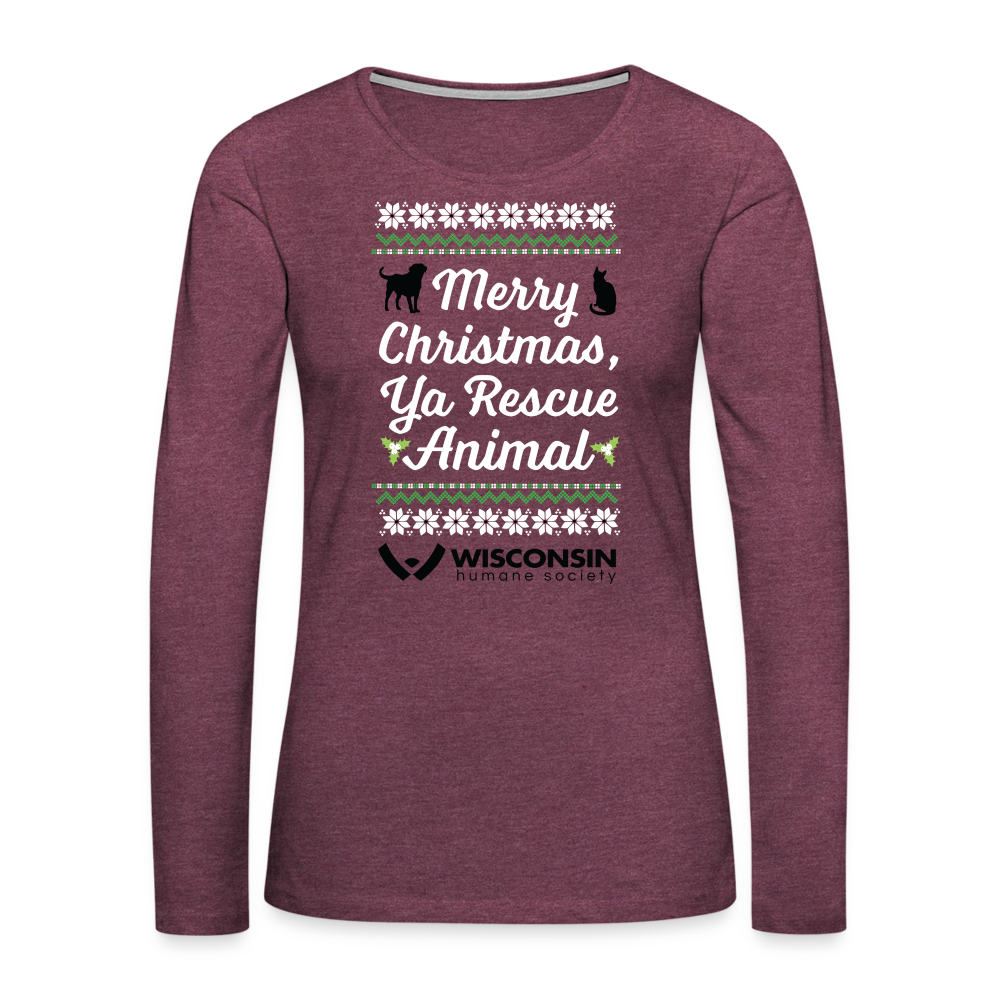 
                  
                    Ya Rescue Animal Contoured Premium Long Sleeve T-Shirt - heather burgundy
                  
                