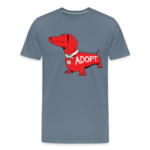 "Big Red Dog" Classic Premium T-Shirt - steel blue