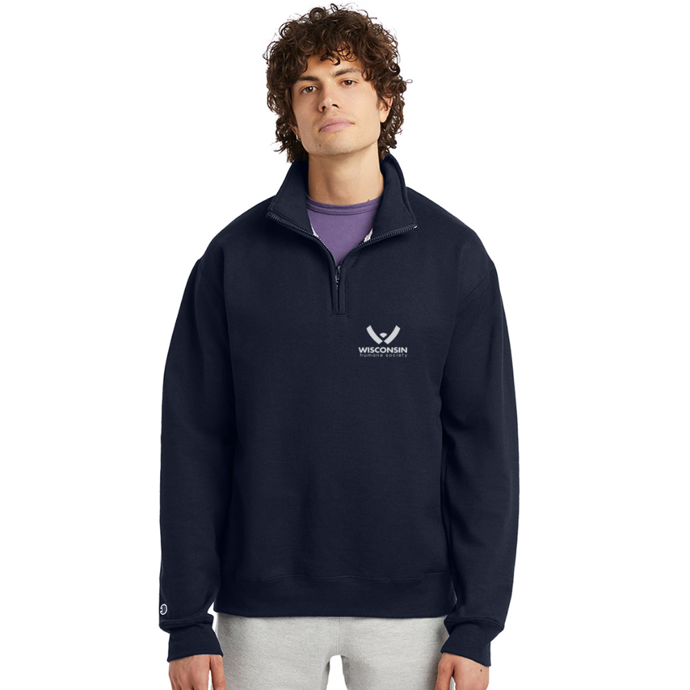 
                  
                    WHS Logo Champion Unisex 1/4 Zip Pullover Sweatshirt - navy
                  
                