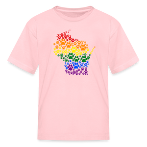 Pride Paws Kids' T-Shirt - pink