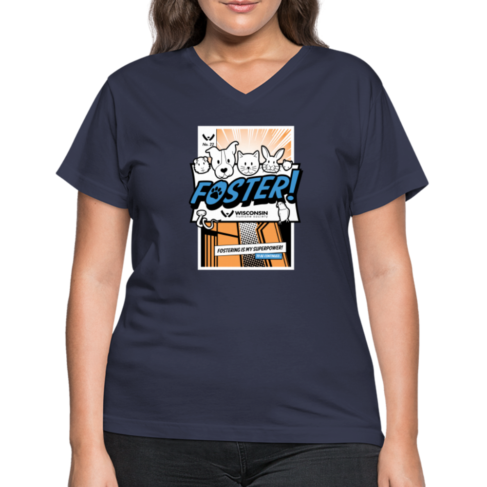 
                  
                    Foster Comic Contoured V-Neck T-Shirt - navy
                  
                