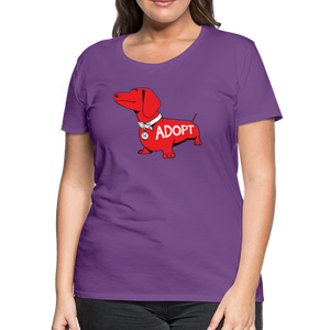 "Big Red Dog" Contoured Premium T-Shirt - purple