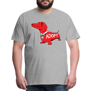 "Big Red Dog" Classic Premium T-Shirt - heather gray