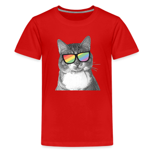 Pride Cat Kids' Premium T-Shirt - red