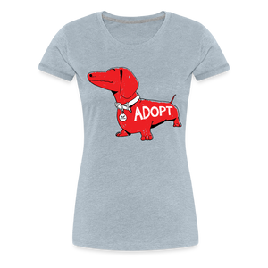 "Big Red Dog" Contoured Premium T-Shirt - heather ice blue