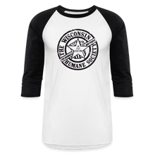 Load image into Gallery viewer, WHS 1879 Logo Baseball T-Shirt - white/black