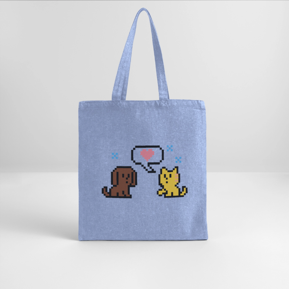 
                  
                    8-Bit Dog & Cat Recycled Tote Bag - light Denim
                  
                