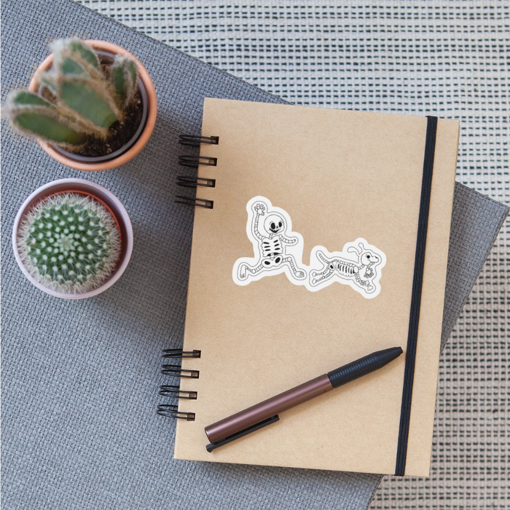 Skeleton Friends Sticker - white matte