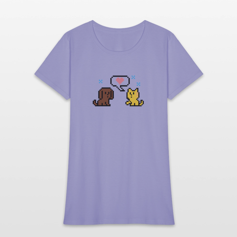 
                  
                    8-Bit Dog & Cat Contoured T-Shirt - lavender
                  
                
