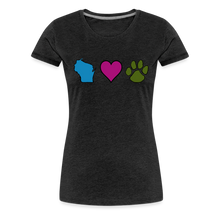 Load image into Gallery viewer, WI Loves Pets Contoured Premium T-Shirt - charcoal grey