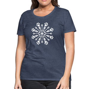 Paw Snowflake Premium T-Shirt - heather blue