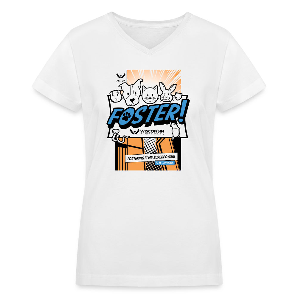 
                  
                    Foster Comic Contoured V-Neck T-Shirt - white
                  
                