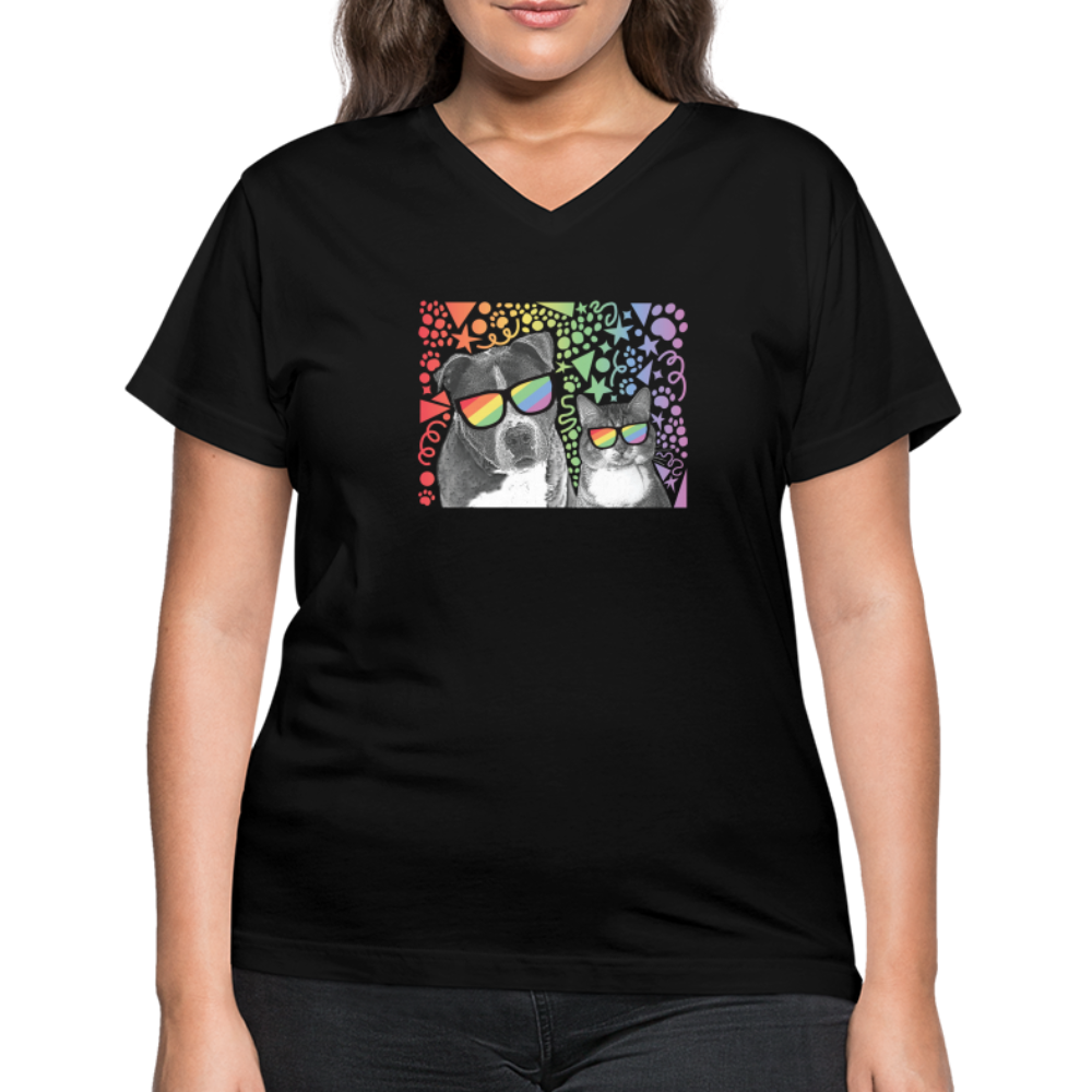 
                  
                    Pride Party Contoured V-Neck T-Shirt - black
                  
                