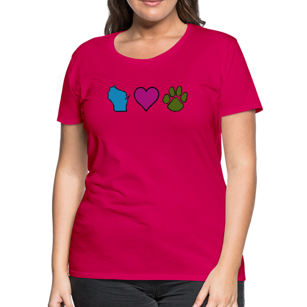 
                  
                    WI Loves Pets Contoured Premium T-Shirt - dark pink
                  
                