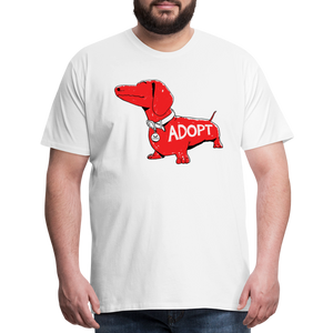 "Big Red Dog" Classic Premium T-Shirt - white