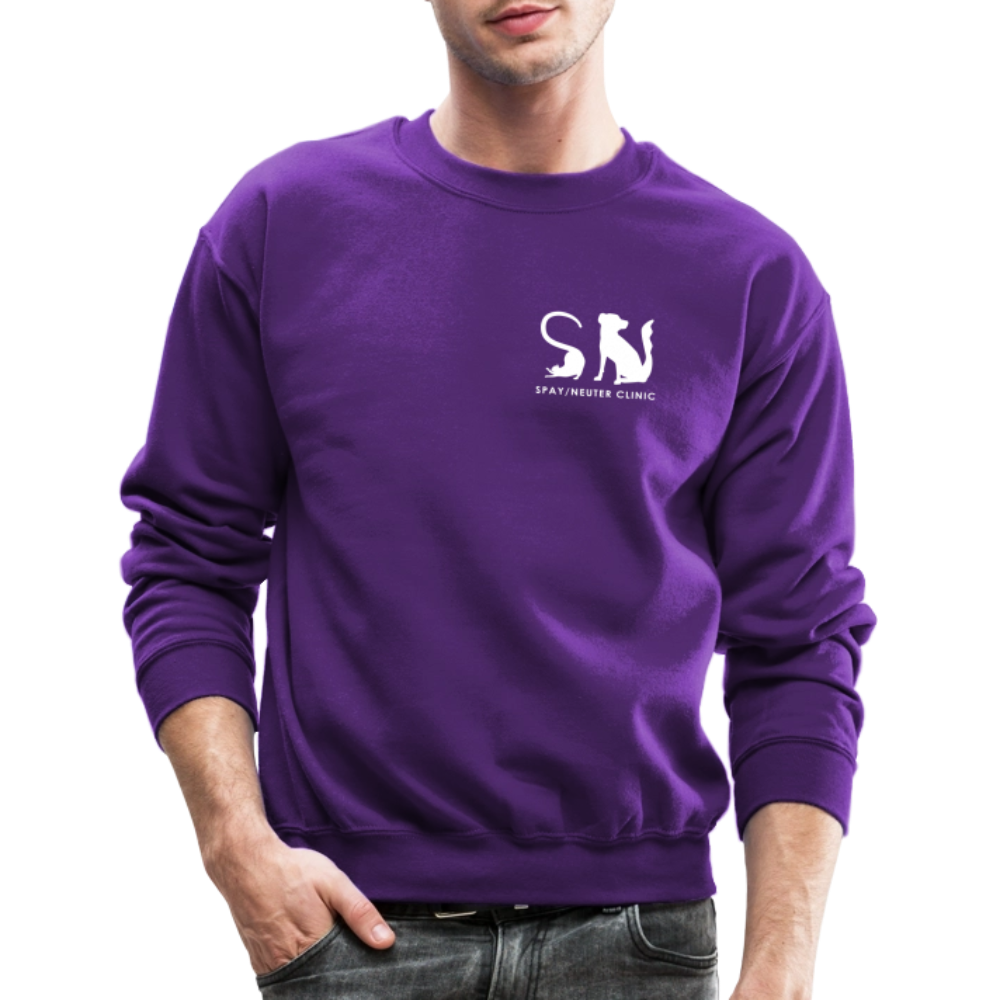 Spay/Neuter Clinic Crewneck Sweatshirt - purple