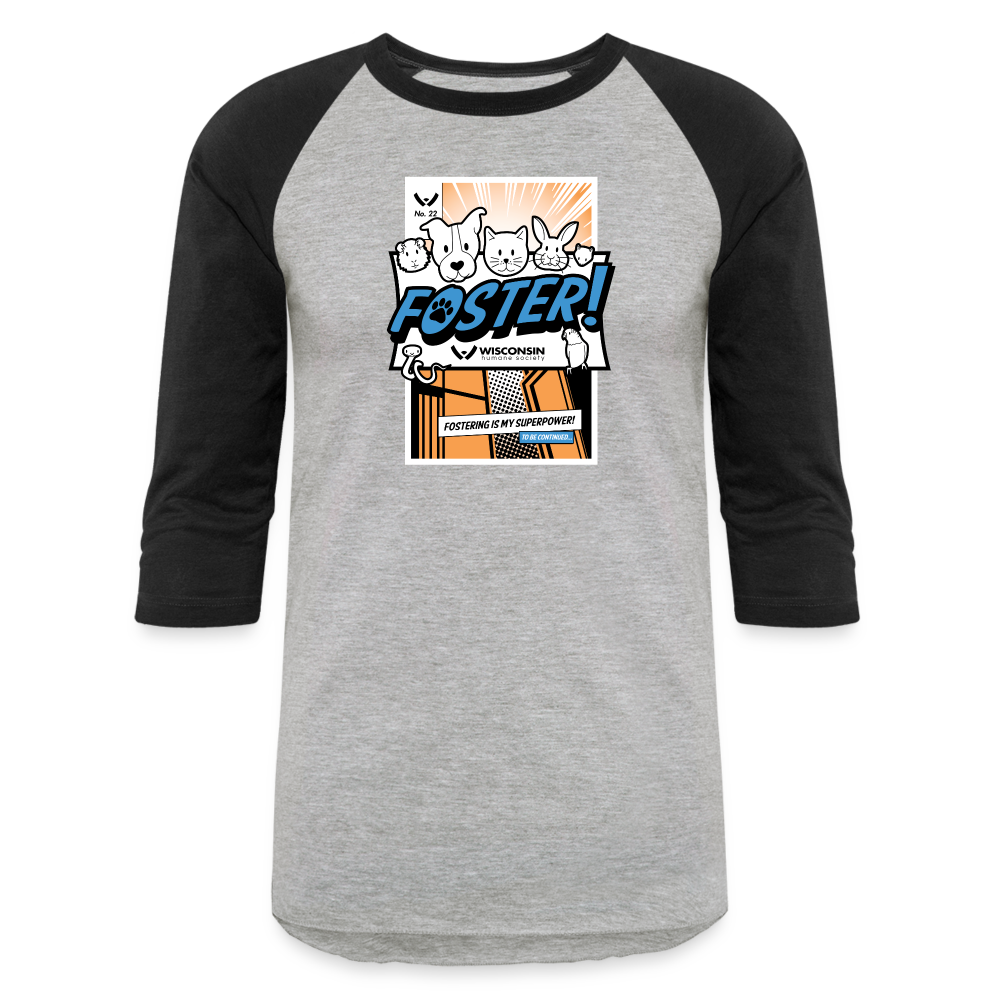 
                  
                    Foster Comic Baseball T-Shirt - heather gray/black
                  
                