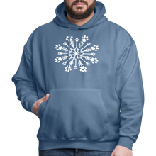 Load image into Gallery viewer, Paw Snowflake Classic Hoodie - denim blue