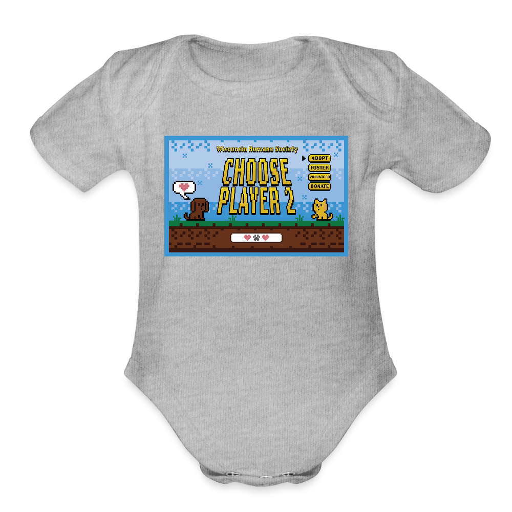 
                  
                    WHS Player 2 Organic Short Sleeve Baby Bodysuit - heather grey
                  
                