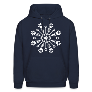 Paw Snowflake Classic Hoodie - navy