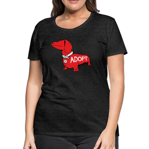 "Big Red Dog" Contoured Premium T-Shirt - charcoal grey