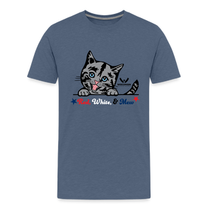 Red White & Mew Kids' Premium T-Shirt - heather blue