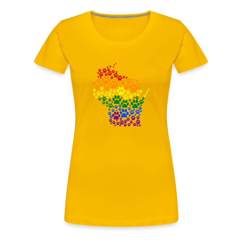 
                  
                    Pride Paws Contoured Premium T-Shirt - sun yellow
                  
                