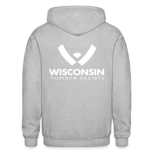 WHS Logo Heavy Blend Adult Zip Hoodie - heather gray