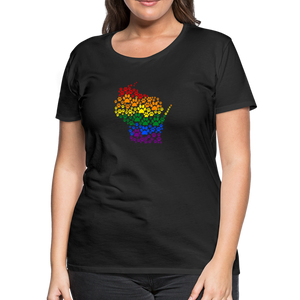 Pride Paws Contoured Premium T-Shirt - black