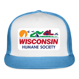 WHS License Plate Trucker Cap - white/blue