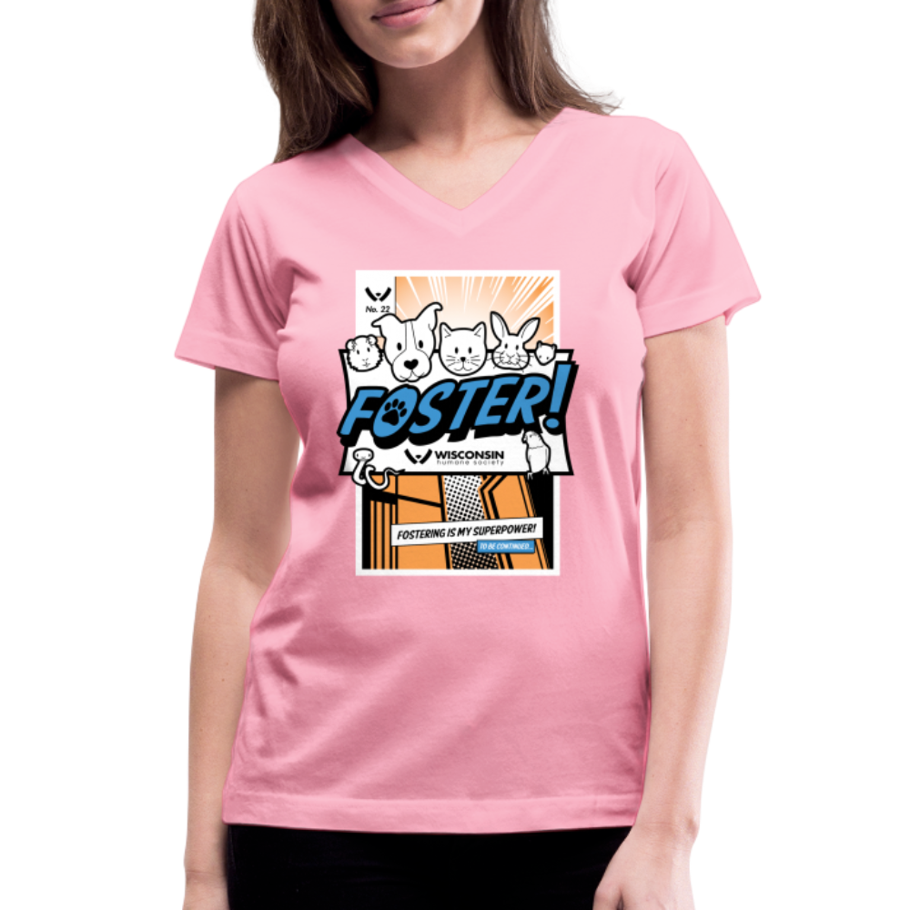 
                  
                    Foster Comic Contoured V-Neck T-Shirt - pink
                  
                